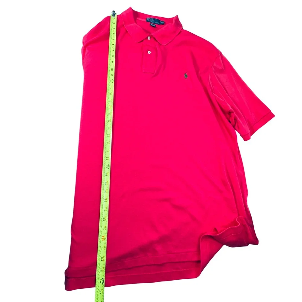 Polo Ralph Lauren Polo Shirt Mens 3XLT Coral Pink Short Sleeve Pony Logo Preppy